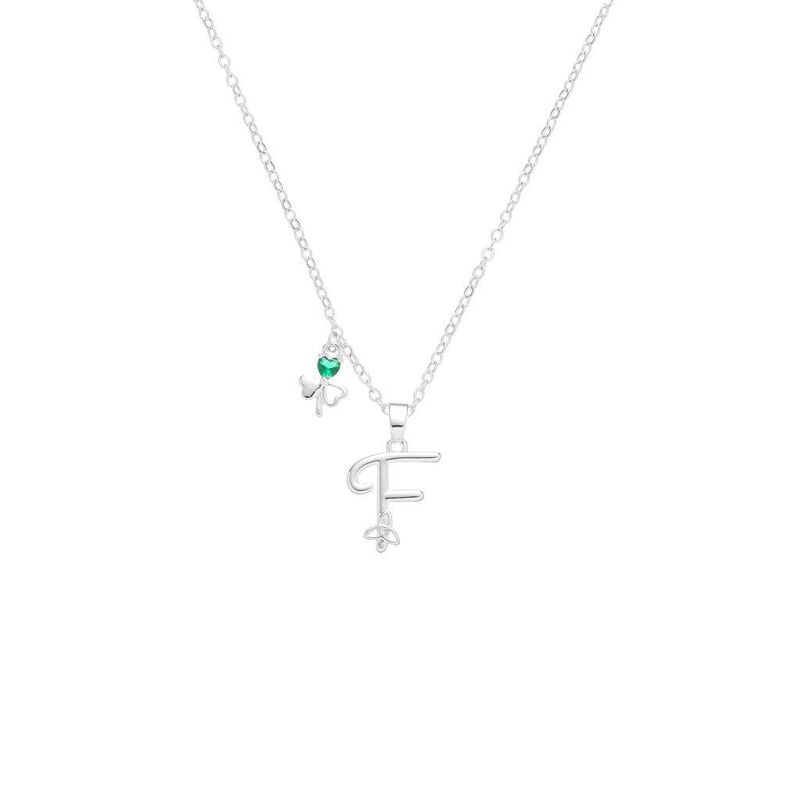 Grá Collection Silver Plated F Initial Pendant